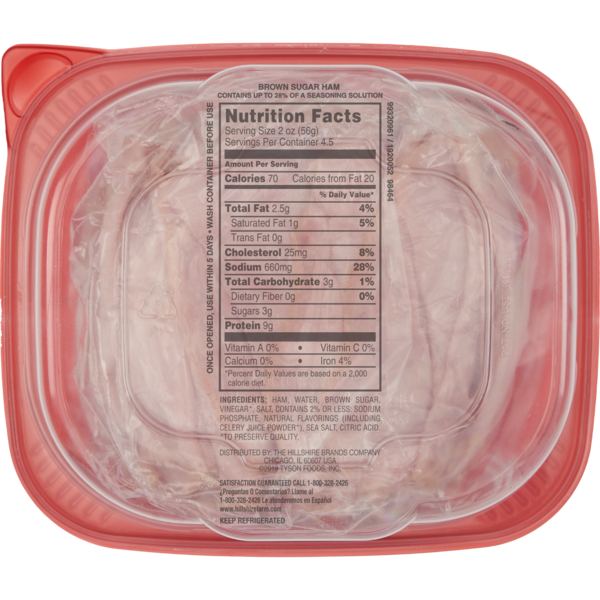 Hillshire Farm Ultra Thin Sliced Brown Sugar Ham Sandwich Meat, 9 oz