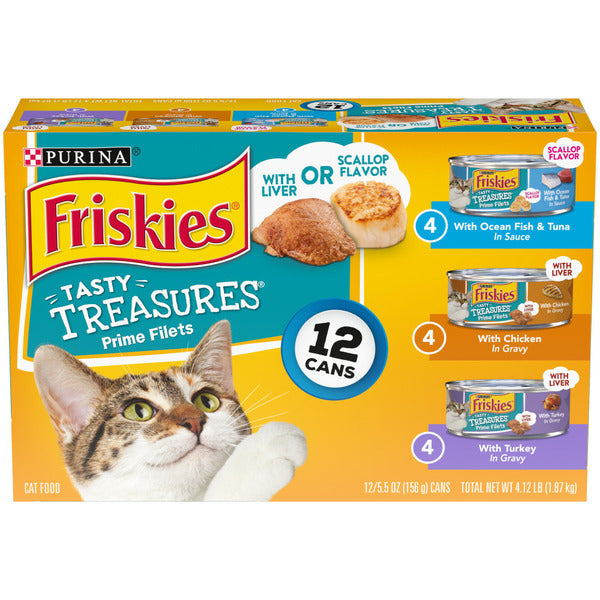 Purina Friskies Gravy Wet Cat Food , Tasty Treasures Prime Filets DestGlow