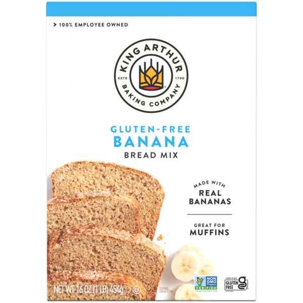 King Arthur Baking Company Banana Bread + Muffin Mix, Certified Gluten-Free, Non-GMO Project, Kosher