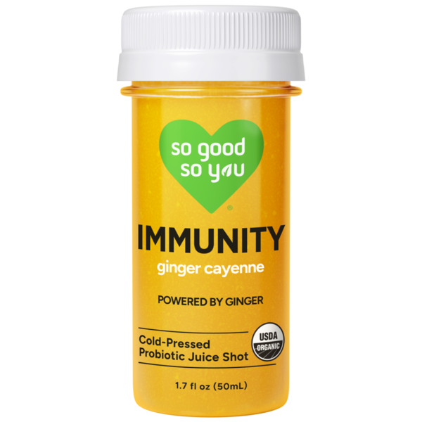 So Good So You Immunity, Ginger Cayenne, Probiotic Juice Shot