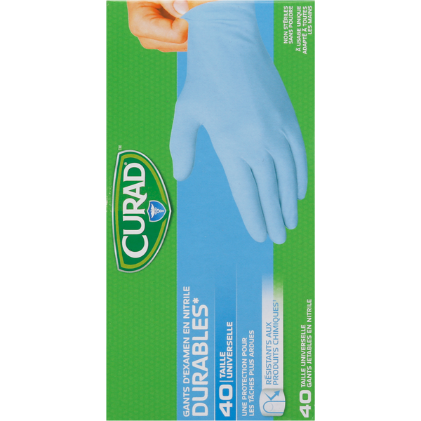 CURAD Exam Gloves, Nitrile, Disposable