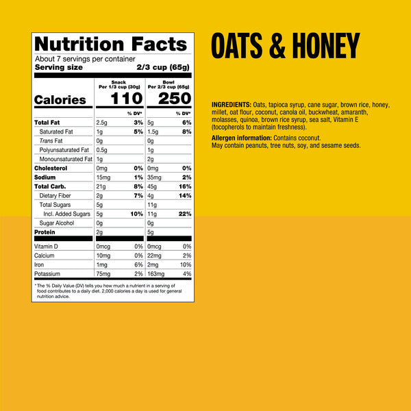 KIND Healthy Grains Clusters Oats & Honey Granola with Toasted Coconut