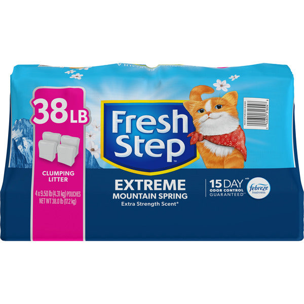 Fresh Step Extreme Clumping Cat Litter With Febreze Freshness, Mountain Spring Scent