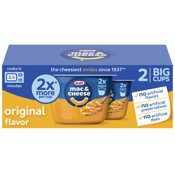 Kraft Original Flavor Mac & Cheese Dinner Big Cups