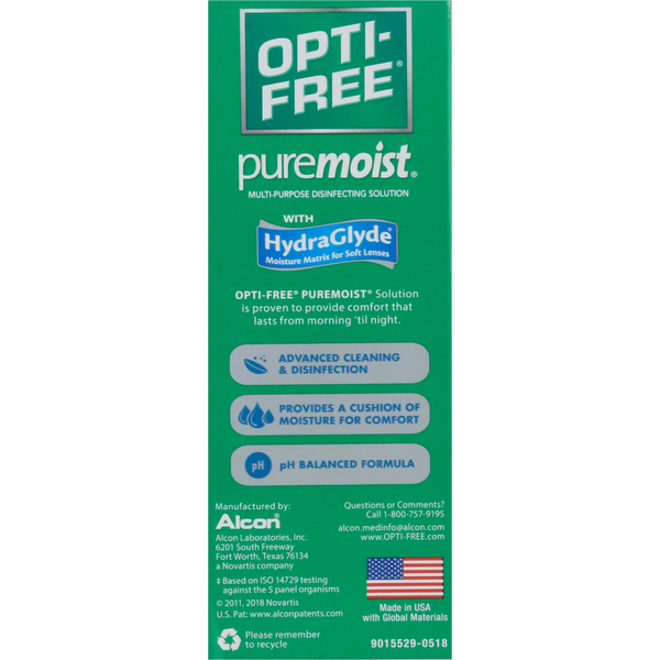 OPTI-FREE Disinfecting Solution, Multi-Purpose, with HydraGlyde, Sterile