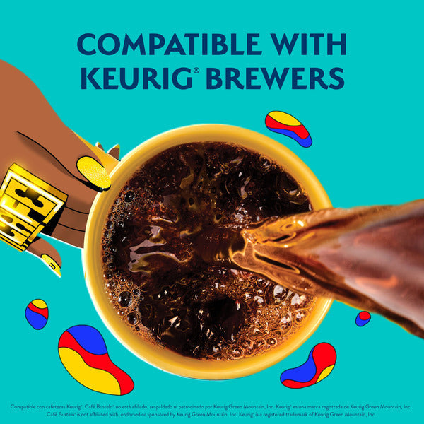 Café Bustelo Espresso Style Dark Roast Coffee, Keurig K-Cup Pods