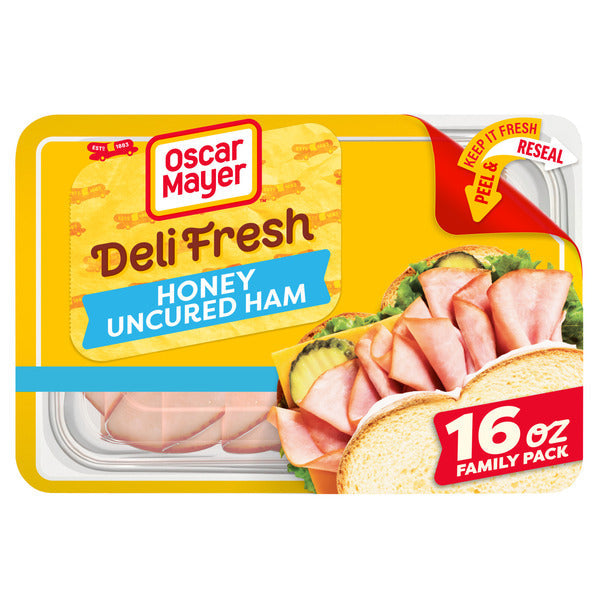 Oscar Mayer Deli Fresh Honey Uncured Ham Sliced Sandwich Lunch Meat Family Size