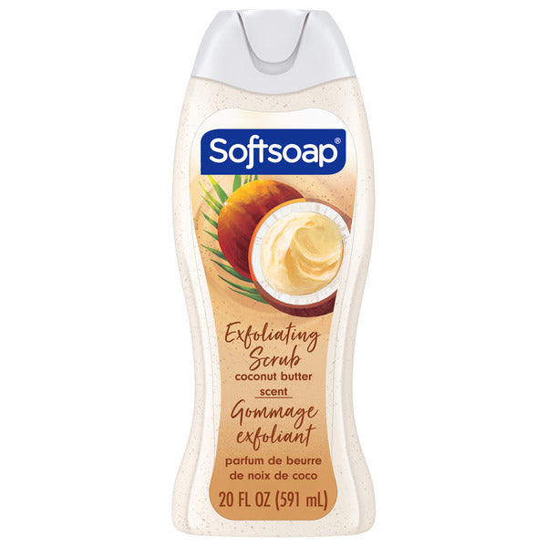 Softsoap Exfoliating Body Wash Scrub, Coconut Butter