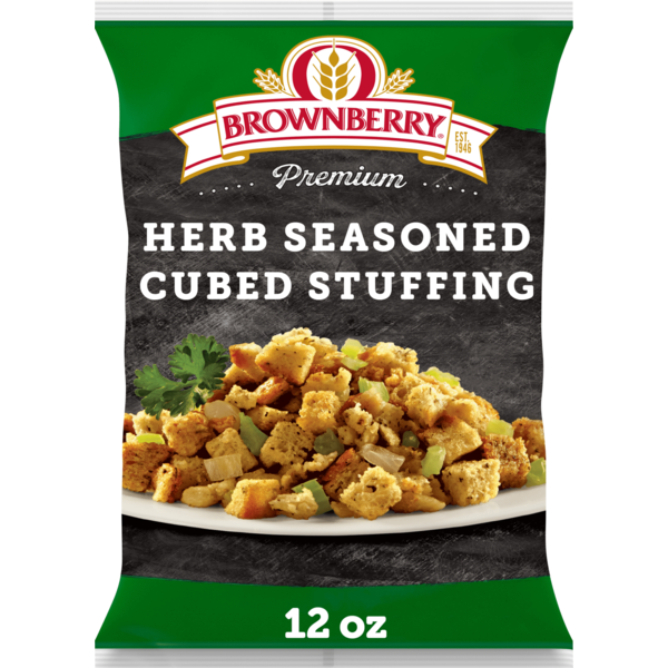 Brownberry Premium, Herb Seasoned, Cubed Bread Stuffing, Turkey Stuffing Mix, 12 oz