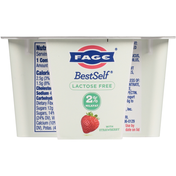 FAGE Lactose Free Reduced Fat Greek Strained Yogurt with Strawberry