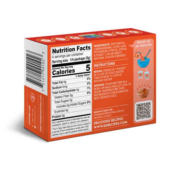 Simply Desserts Sugar Free Orange Jel