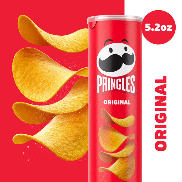 Pringles Original Potato Crisps Chips, Lunch Snacks, 5.2 oz