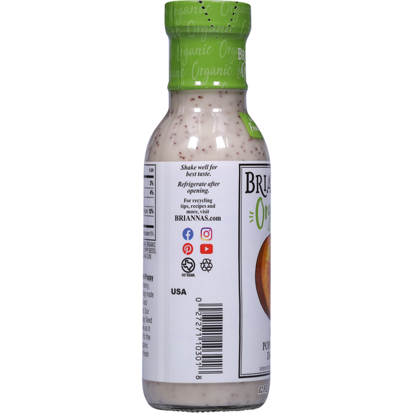 BRIANNAS Organic Rich Poppy Seed Dressing