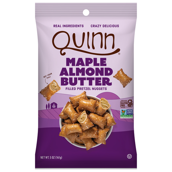 Quinn Snacks Maple Almond Butter Filled Pretzel Nuggets