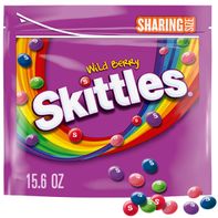 Skittles Wild Berry Chewy Fruit Candy, Sharing Size Resealable Bag