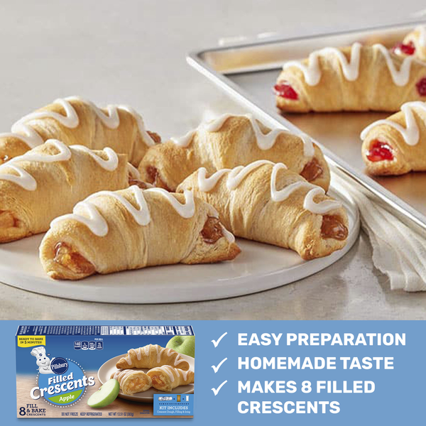 Pillsbury Filled Crescents with Apple Filling and Icing