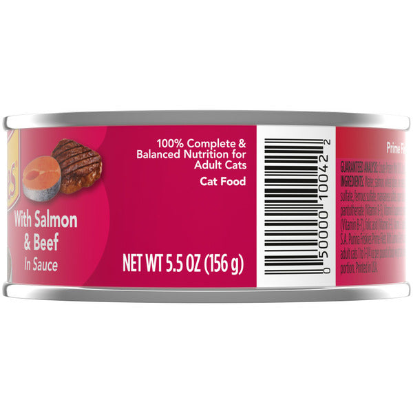Purina Friskies Wet Cat Food, Prime Filets With Salmon & Beef in Sauce