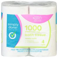 Simply Done Bath Tissue, 1-Ply️