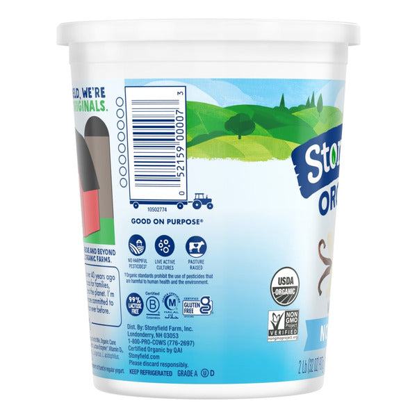 Stonyfield Organic Nonfat Yogurt Vanilla