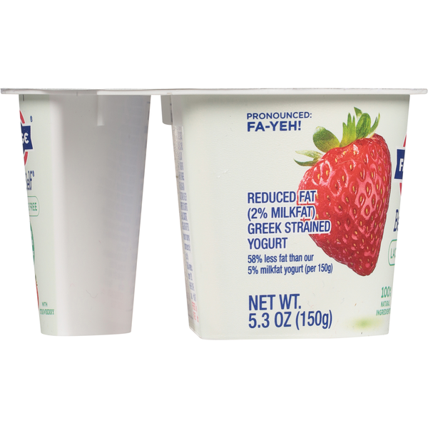 FAGE Lactose Free Reduced Fat Greek Strained Yogurt with Strawberry