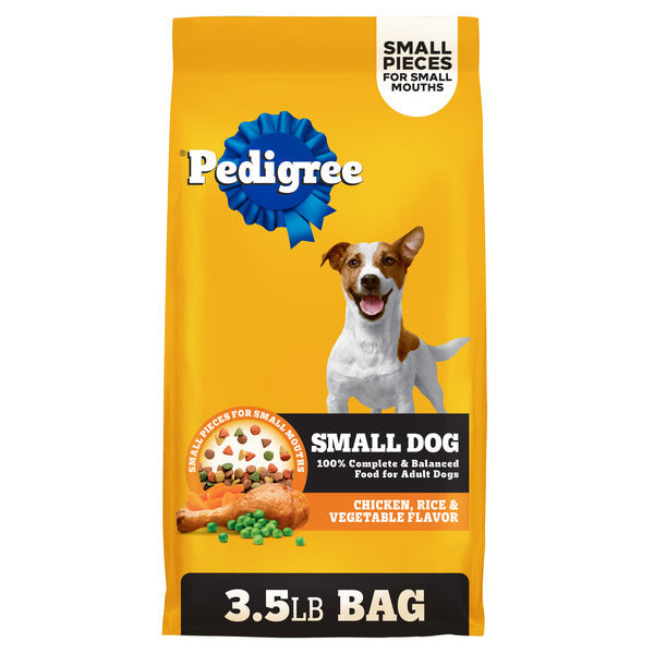 Pedigree Adult Small Dog Dry Dog Food, Roasted Chicken and Vegetable Flavor, 3.5 lb. Bag DestGlow