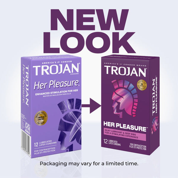 Trojan Her Pleasure Lubricated Latex Condoms