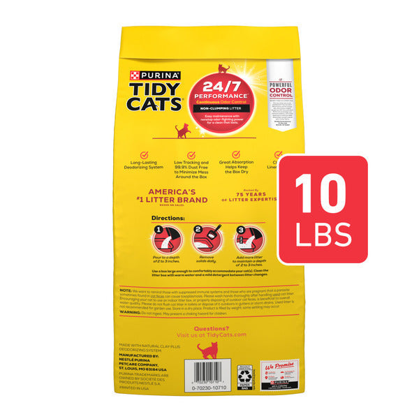 Purina Tidy Cats Non Clumping Cat Litter, 24/7 Performance Multi Cat Litter Odor Control Formula