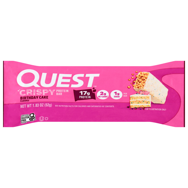 Quest Crispy Birthday Cake Flavored Protein Bar