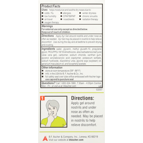 Ayr Saline Nasal Gel, with Soothing Aloe