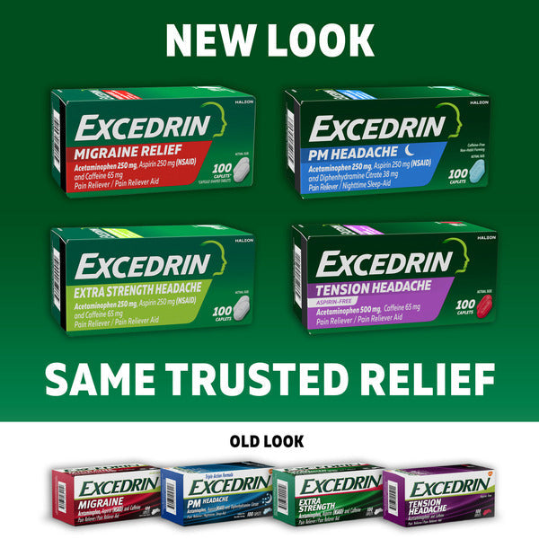 Excedrin Tension Headache Caplets No Aspirin