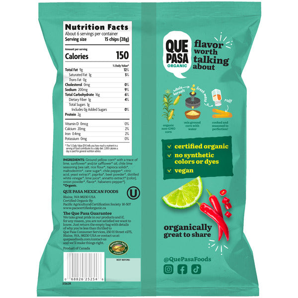 Que Pasa Chile Lime Tortilla Chips