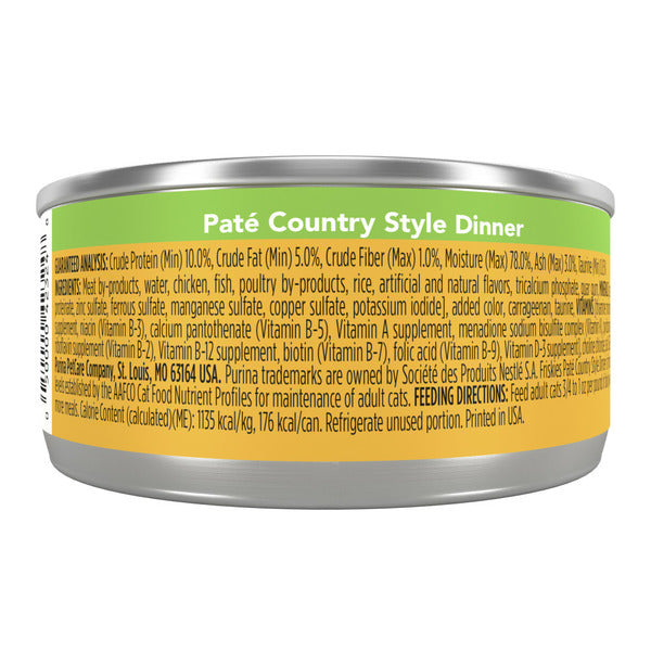 Purina Friskies Wet Cat Food Pate, Country Style Dinner