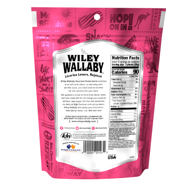 Wiley Wallaby Watermelon Licorice
