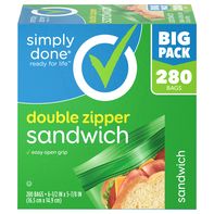 Simply Done Sandwich Bags, Double Zipper, Big Pack️