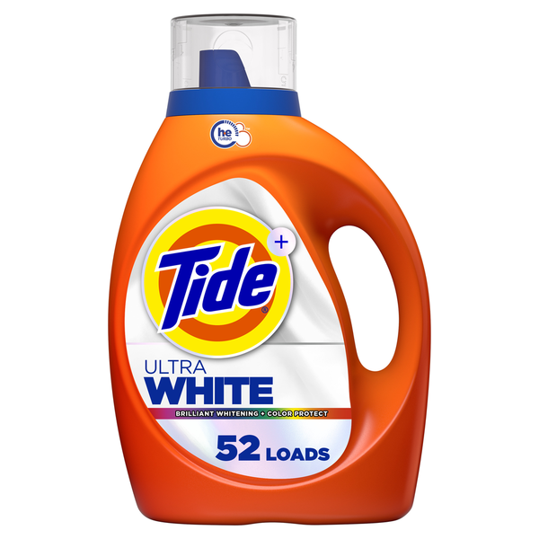Tide White Liquid Laundry Detergent, 73 fl oz, 52 Loads