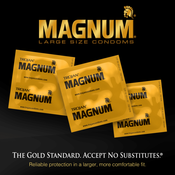 Trojan Magnum Ribbed Large Size Lubricated Condoms