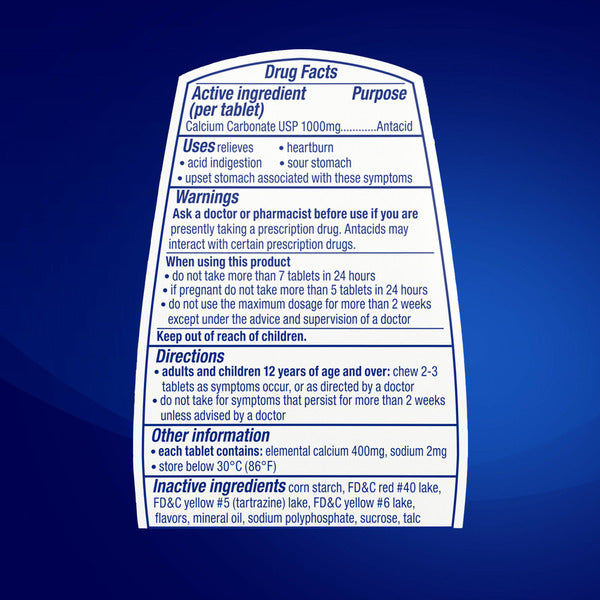 TUMS Chewable Antacid Tablets