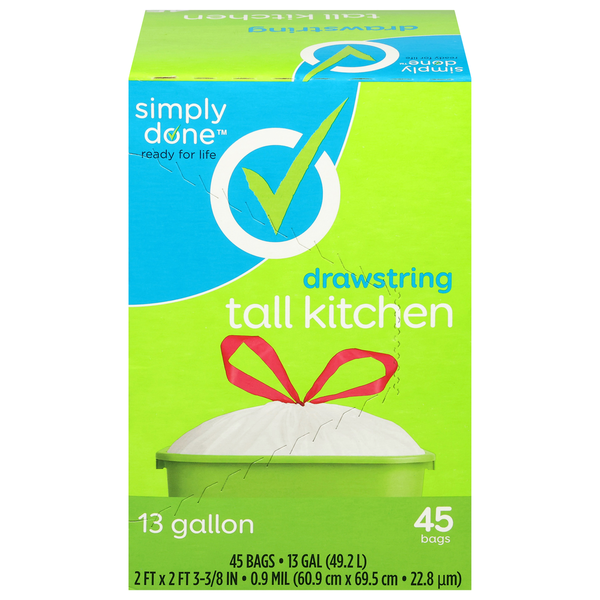 Simply Done Drawstring Tall Kitchen Bags