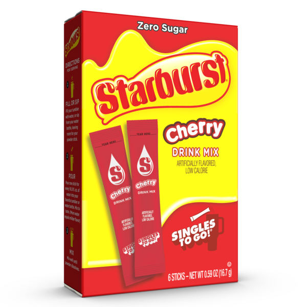 STARBURST Cherry Drink Mix, Low Calorie