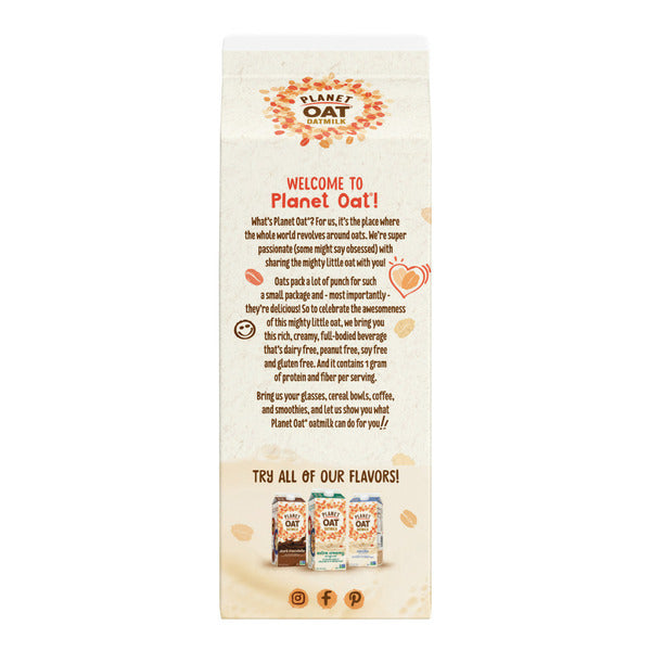 Planet Oat Unsweetened Original Oatmilk