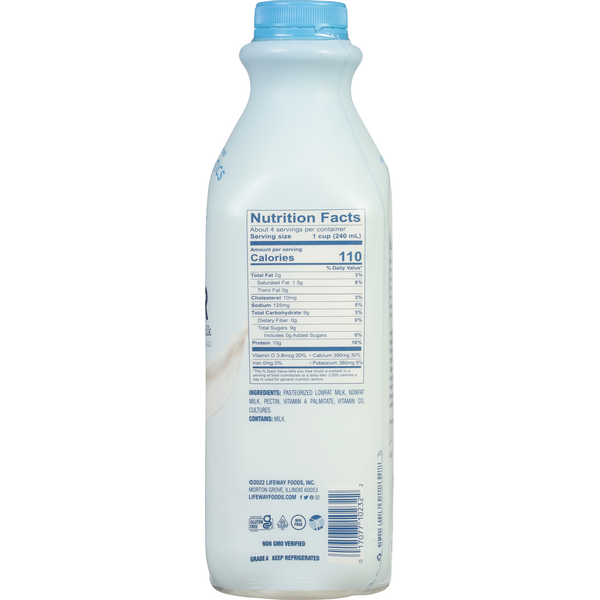 Lifeway Kefir, Plain Unsweetened