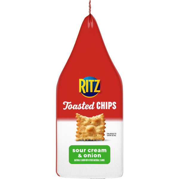 Ritz Toasted Chips Sour Cream And Onion Crackers, Party Snacks 8 oz