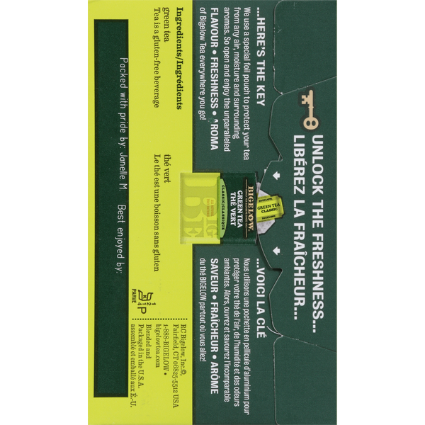 Bigelow Green Tea, Classic, Bags