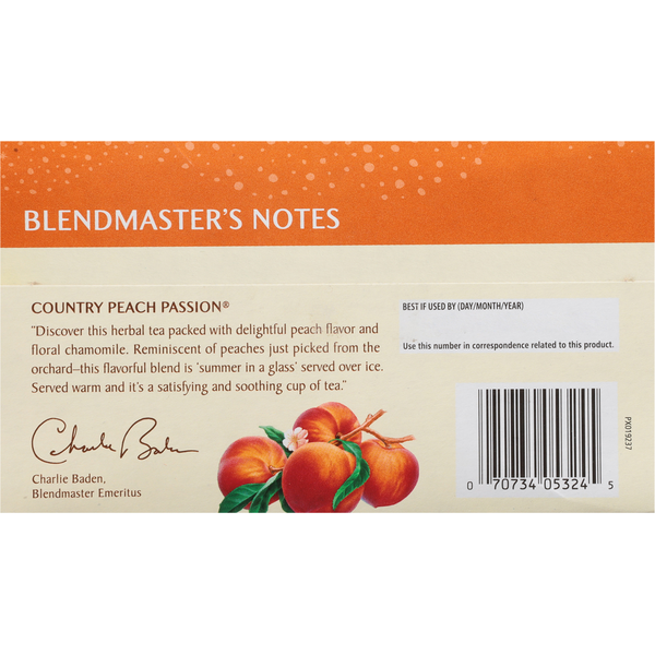 Celestial Seasonings Caffeine Free Tea Bags Country Peach Passion Herbal Tea