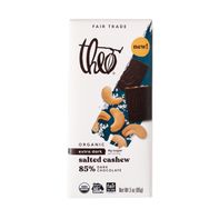 Theo Chocolate Salted Cashew 85% Dark Chocolate