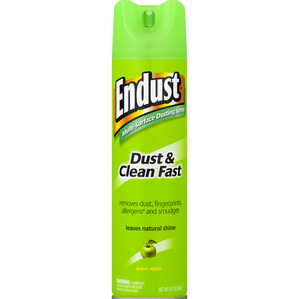 Endust Dusting Spray, Multi-Surface, Green Apple