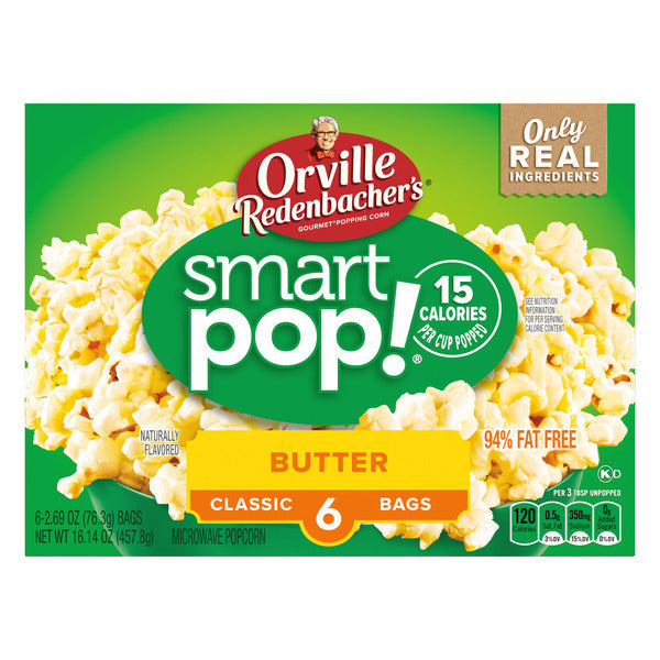 Orville Redenbacher Smart Pop! Butter Popcorn, Microwave Popcorn