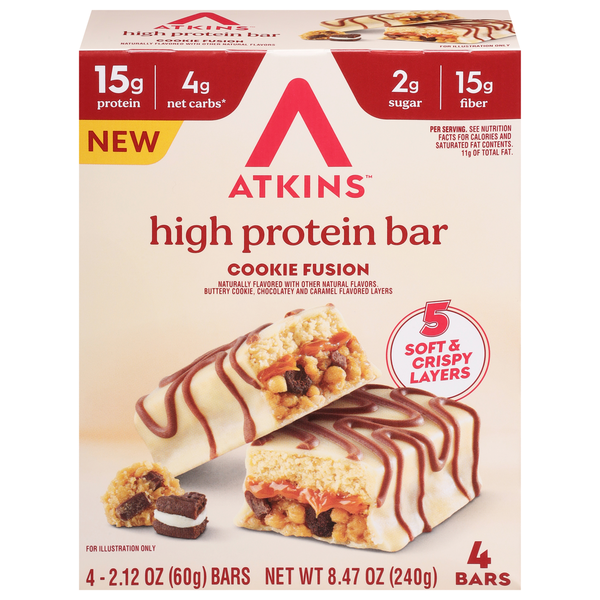 Atkins Cookie Fusion High Protein Bar