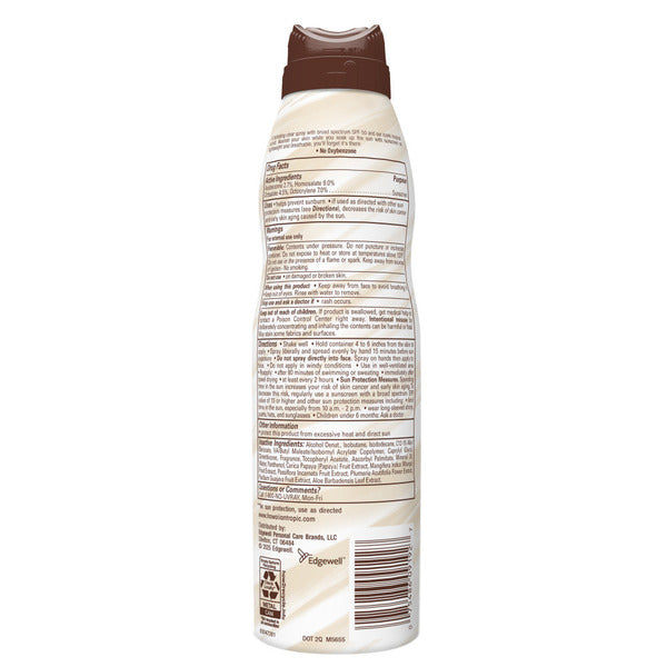Hawaiian Tropic Clear Spray Sunscreen, SPF 50