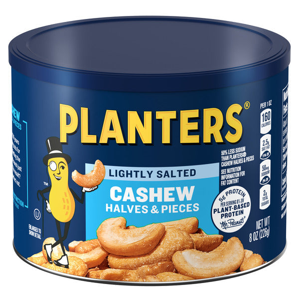 Planters Cashews Halves & Pieces Lightly Salted, 8 OZ
